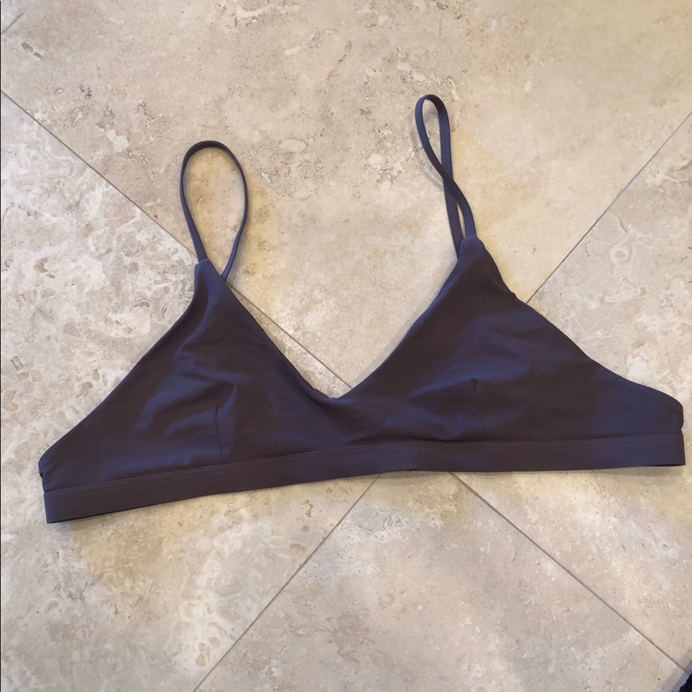 Po swim slate gray bikini top